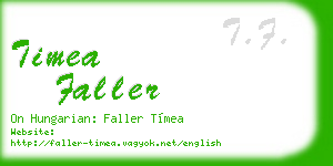 timea faller business card