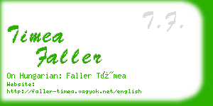 timea faller business card